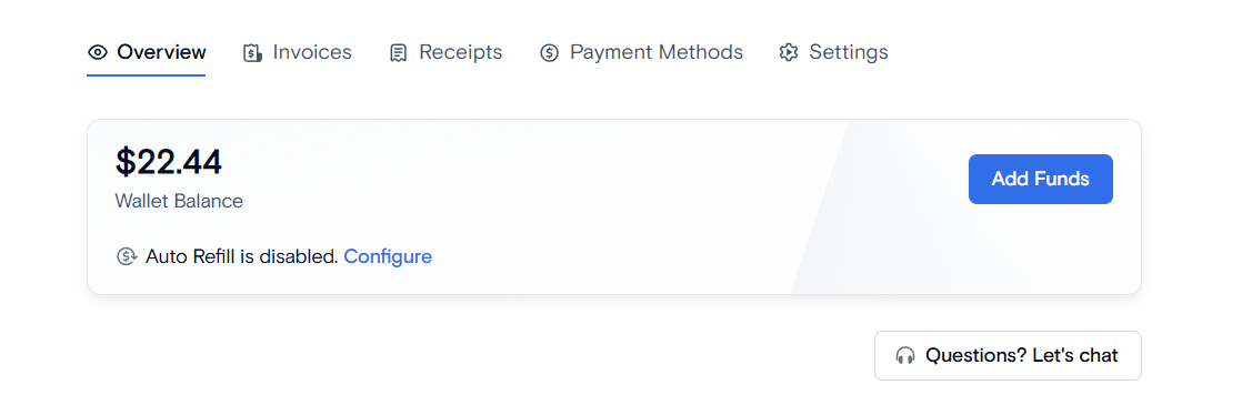 Configure Auto-Refill