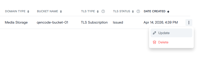 Update Domain